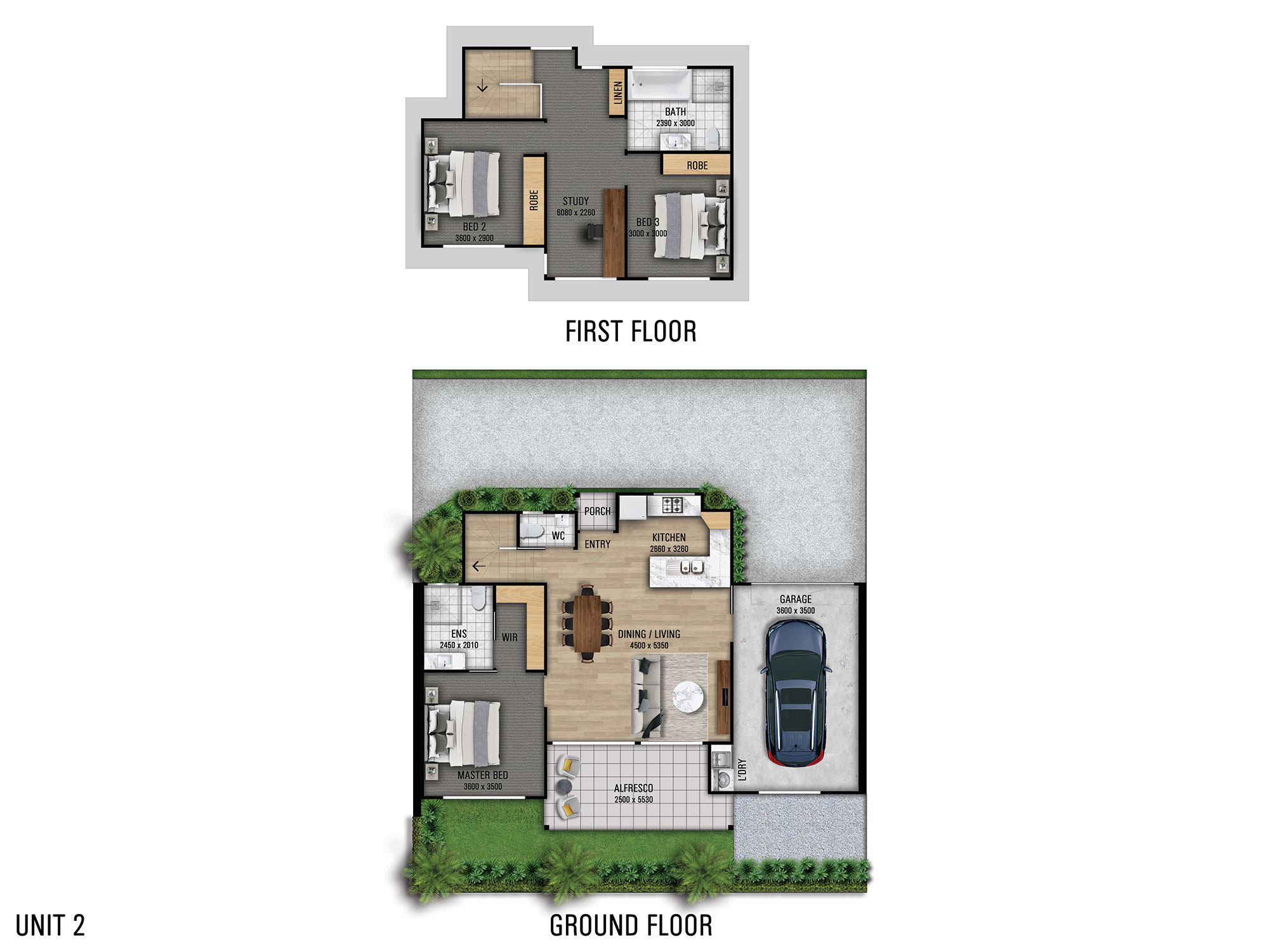 Colour Floorplan 30379 S30379 21 Warrah St, Ettalong Beach (floor Plans)unit 2